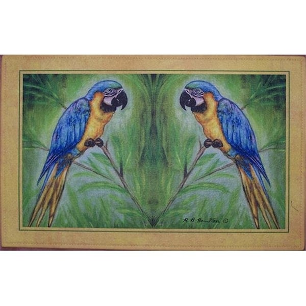 Betsy Drake Betsy Drake DM032G Macaws 30"x50" Door Mat DM032G - main